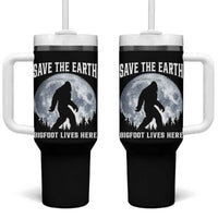 Save The Earth Bigfoot Lives Here Tumbler With Handle Earth Day Nature Lover
