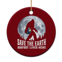 Save Our Planet Nature Lover Ceramic Ornament Bigfoot Lives Here