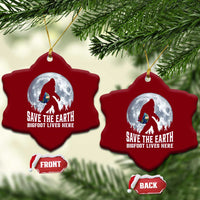 Save Our Planet Nature Lover Ceramic Ornament Bigfoot Lives Here