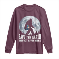 Save Our Planet Nature Lover Long Sleeve Shirt Bigfoot Lives Here