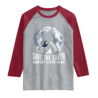 Save Our Planet Nature Lover Raglan Shirt Bigfoot Lives Here