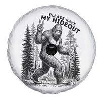 Please Save My Hideout Spare Tire Cover Bigfoot Forest Protector