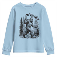 Please Save My Hideout Youth Sweatshirt Bigfoot Forest Protector