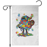 Autism Acceptance Baseball Garden Flag Colorful Drip Graphic Neurodiversity Support