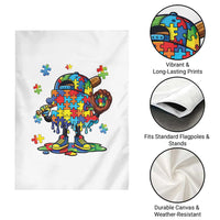 Autism Acceptance Baseball Garden Flag Colorful Drip Graphic Neurodiversity Support