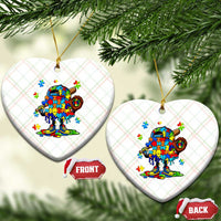 Autism Acceptance Baseball Ceramic Ornament Colorful Drip Graphic Neurodiversity Support