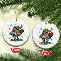 Autism Acceptance Baseball Ceramic Ornament Colorful Drip Graphic Neurodiversity Support