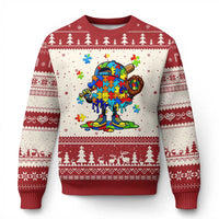 Autism Acceptance Baseball Ugly Christmas Sweater Colorful Drip Graphic Neurodiversity Support