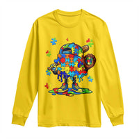 Autism Acceptance Baseball Long Sleeve Shirt Colorful Drip Graphic Neurodiversity Support
