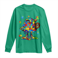 Autism Acceptance Baseball Long Sleeve Shirt Colorful Drip Graphic Neurodiversity Support