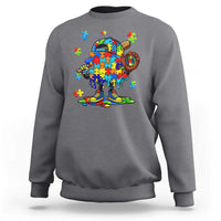 Autism Acceptance Baseball Sweatshirt Colorful Drip Graphic Neurodiversity Support
