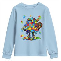 Autism Acceptance Baseball Youth Sweatshirt Colorful Drip Graphic Neurodiversity Support
