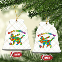 Autism Acceptance Baseball Cat Ceramic Ornament It Is Ok To Be Different