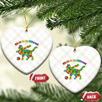 Autism Acceptance Baseball Cat Ceramic Ornament It Is Ok To Be Different