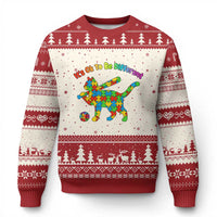 Autism Acceptance Baseball Cat Ugly Christmas Sweater It Is Ok To Be Different