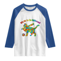 Autism Acceptance Baseball Cat Raglan Shirt It Is Ok To Be Different