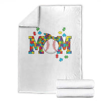 Autism Acceptance Baseball Mom Throw Blanket Proud Mom Inclusive Support Graphic