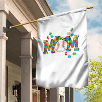 Autism Acceptance Baseball Mom Garden Flag Proud Mom Inclusive Support Graphic