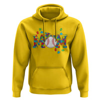 Autism Acceptance Baseball Mom Hoodie Proud Mom Inclusive Support Graphic