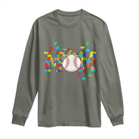 Autism Acceptance Baseball Mom Long Sleeve Shirt Proud Mom Inclusive Support Graphic
