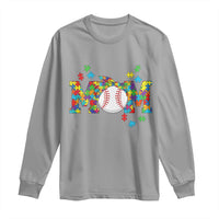 Autism Acceptance Baseball Mom Long Sleeve Shirt Proud Mom Inclusive Support Graphic