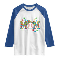 Autism Acceptance Baseball Mom Raglan Shirt Proud Mom Inclusive Support Graphic
