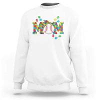 Autism Acceptance Baseball Mom Sweatshirt Proud Mom Inclusive Support Graphic