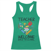 Teacher Welcome Back To School Racerback Tank Top Cute Classroom Gift - Wonder Print Shop