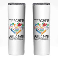 Teacher Welcome Back To School Skinny Tumbler Cute Classroom Gift