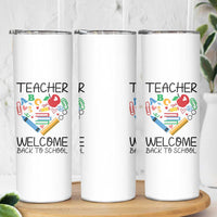 Teacher Welcome Back To School Skinny Tumbler Cute Classroom Gift