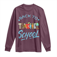 Back To School Teacher Life Funny Educator Gift Long Sleeve Shirt - Wonder Print Shop