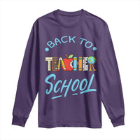 Back To School Teacher Life Funny Educator Gift Long Sleeve Shirt - Wonder Print Shop