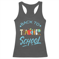 Back To School Teacher Life Funny Educator Gift Racerback Tank Top - Wonder Print Shop