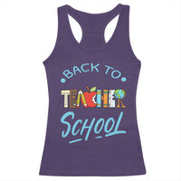 Back To School Teacher Life Funny Educator Gift Racerback Tank Top - Wonder Print Shop