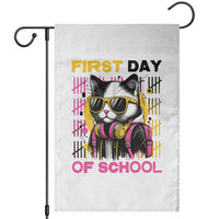 Funny Cat First Day Of School Garden Flag Back To School Gift For Kids - Wonder Print Shop