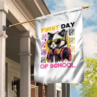 Funny Cat First Day Of School Garden Flag Back To School Gift For Kids - Wonder Print Shop