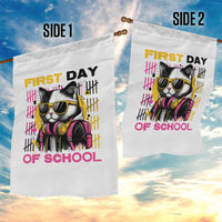 Funny Cat First Day Of School Garden Flag Back To School Gift For Kids - Wonder Print Shop