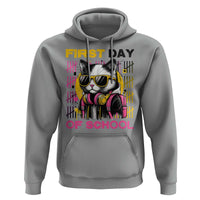 Funny Cat First Day Of School Hoodie Back To School Gift For Kids - Wonder Print Shop