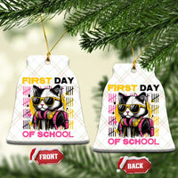 Funny Cat First Day Of School Ceramic Ornament Back To School Gift For Kids - Wonder Print Shop