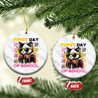 Funny Cat First Day Of School Ceramic Ornament Back To School Gift For Kids - Wonder Print Shop