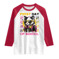 Funny Cat First Day Of School Raglan Shirt Back To School Gift For Kids - Wonder Print Shop