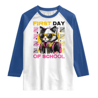 Funny Cat First Day Of School Raglan Shirt Back To School Gift For Kids - Wonder Print Shop