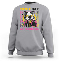 Funny Cat First Day Of School Sweatshirt Back To School Gift For Kids - Wonder Print Shop