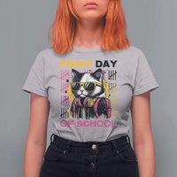 Funny Cat First Day Of School T Shirt For Women Back To School Gift For Kids - Wonder Print Shop