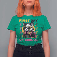 Funny Cat First Day Of School T Shirt For Women Back To School Gift For Kids - Wonder Print Shop