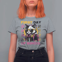 Funny Cat First Day Of School T Shirt For Women Back To School Gift For Kids - Wonder Print Shop