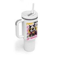 Funny Cat First Day Of School Tumbler With Handle Back To School Gift For Kids