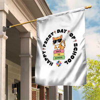 Cat Happy First Day Of School Garden Flag Back To School Gift For Kids - Wonder Print Shop