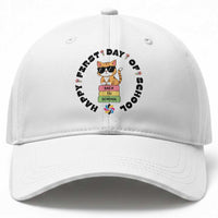 Cat Happy First Day Of School Baseball Cap Back To School Gift For Kids