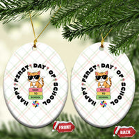 Cat Happy First Day Of School Ceramic Ornament Back To School Gift For Kids - Wonder Print Shop